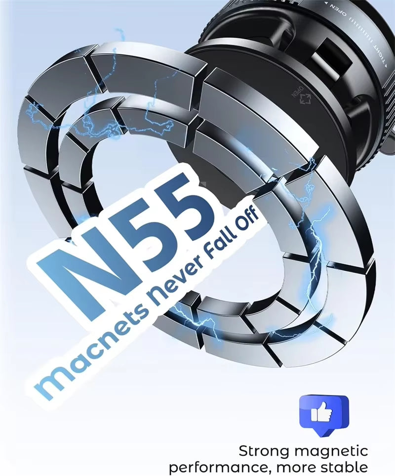 Experience Ultimate Convenience with the 360° Adjustable Magnetic Car Phone Holder for MagSafe iPhone and Samsung - Foldable, Shock-Proof, and Wall-Mounted!