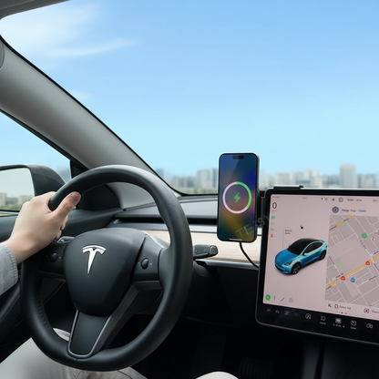 15w MagSafe Wireless Charger & Phone Mount for Tesla Model Y, Model 3, and HIGHLAND