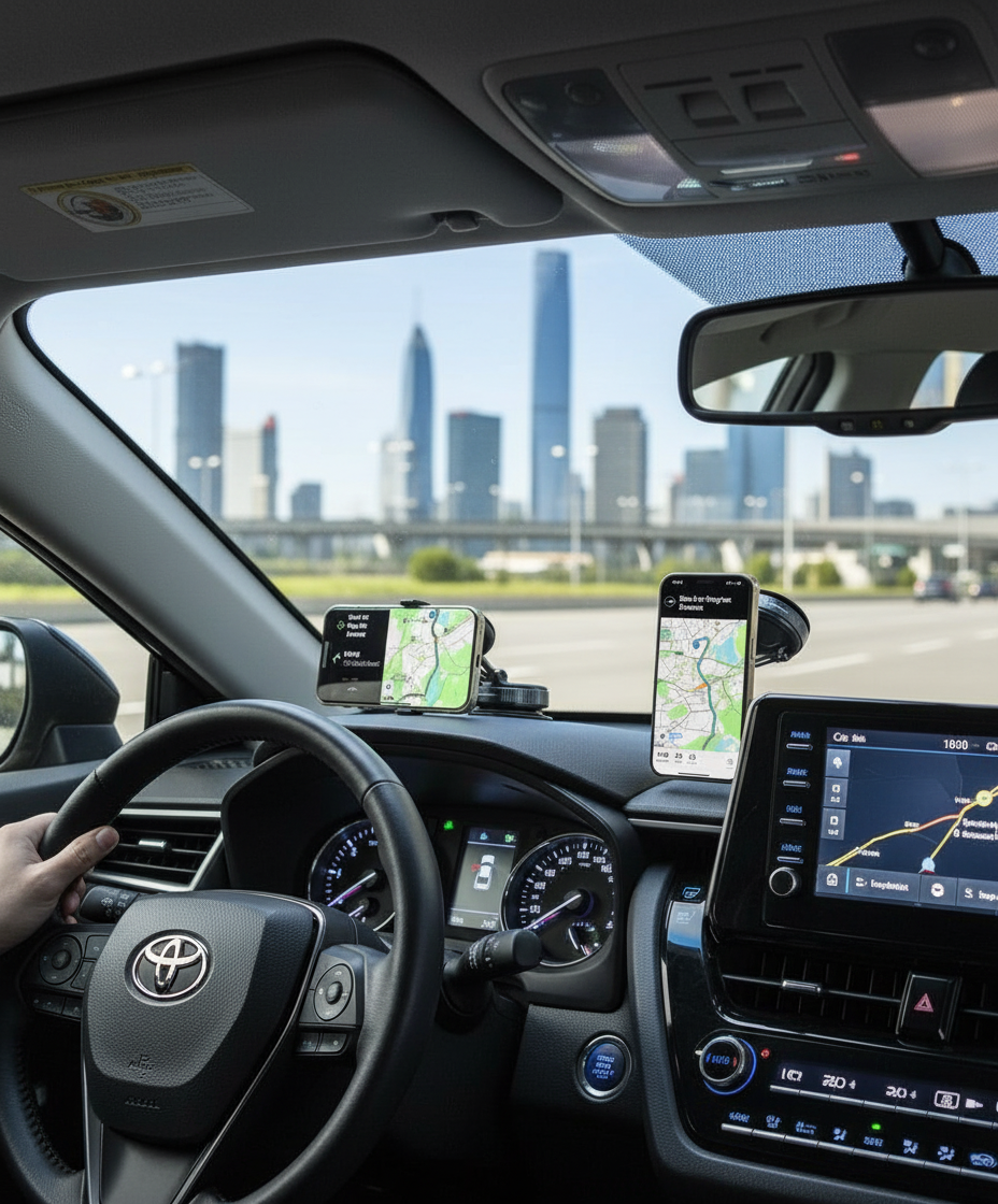 15W Vacuum Suction Magnetic Wireless Charger Car Phone Holder - 360° Rotatable and Perfectly Compatible with All Smartphones, Including iPhone